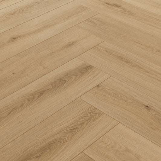 TwinsVista Herringbone Fortuna Gold 14mm T x 6.38" W x29.13" L AC4 Waterproof Laminate wood Flooring  (20.64 sq.ft)