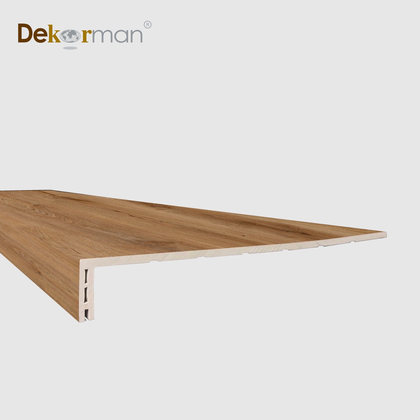 Squared Edge Stair Tread 47.25" x 11.8" Sequoia Oak