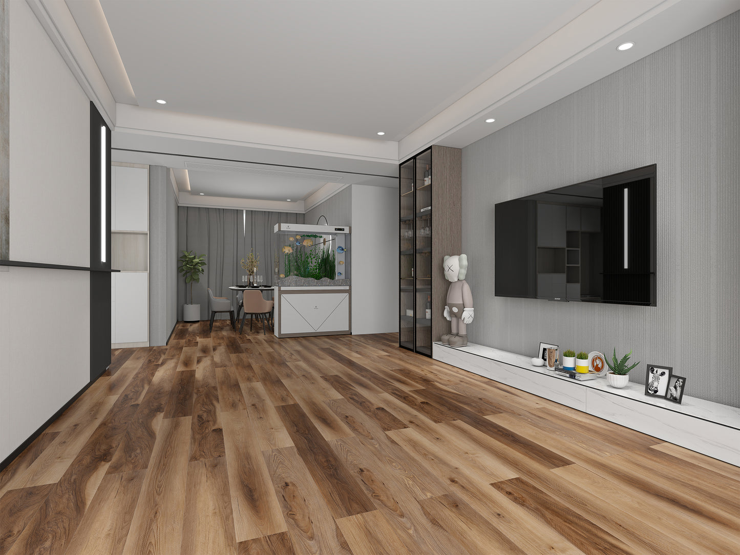 TwinsVista AB Pattern Grand Canyon Hickory 8mm/22 MIL x 9 in. W x 60 in. L Click Lock Waterproof WPC Luxury Vinyl Flooring (29.92 sq.ft./case)