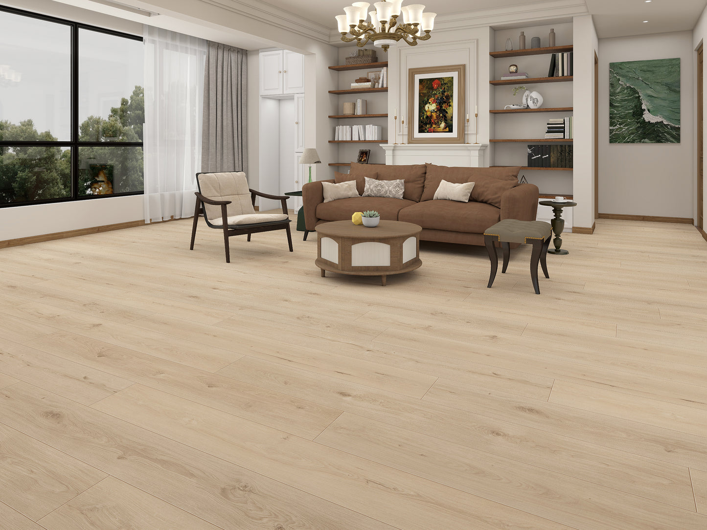 TwinsVista AB Pattern Dana Point Oak 8mm/22 MIL x 9 in. W x 72 in. L Click Lock Waterproof WPC Luxury Vinyl Flooring (27.15 sq.ft./case)
