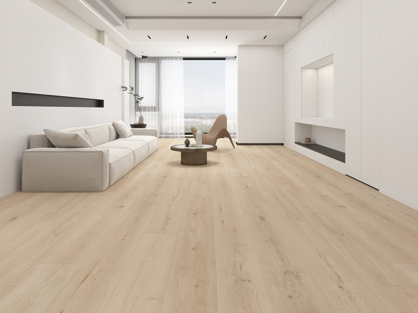 TwinsVista AB Pattern Dana Point Oak 8mm/22 MIL x 9 in. W x 72 in. L Click Lock Waterproof WPC Luxury Vinyl Flooring (27.15 sq.ft./case)