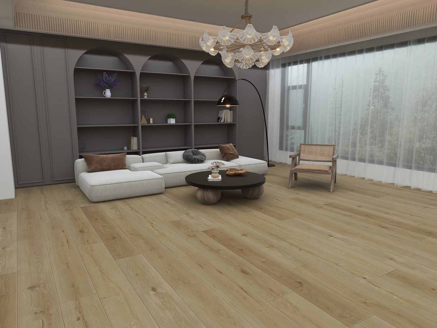 TwinsVista AB Pattern Big Sur Oak 8mm/22 MIL x 9 in. W x 72 in. L Click Lock Waterproof WPC Luxury Vinyl Flooring (27.15 sq.ft./case)