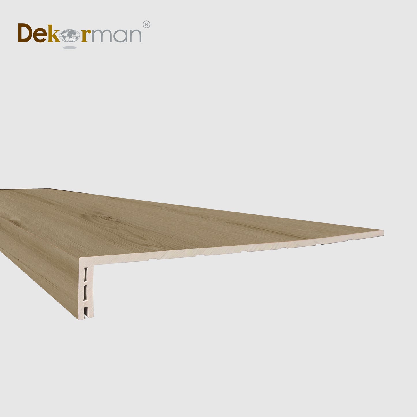 Squared Edge Stair Tread 47.25" x 11.8" Big Sur Oak