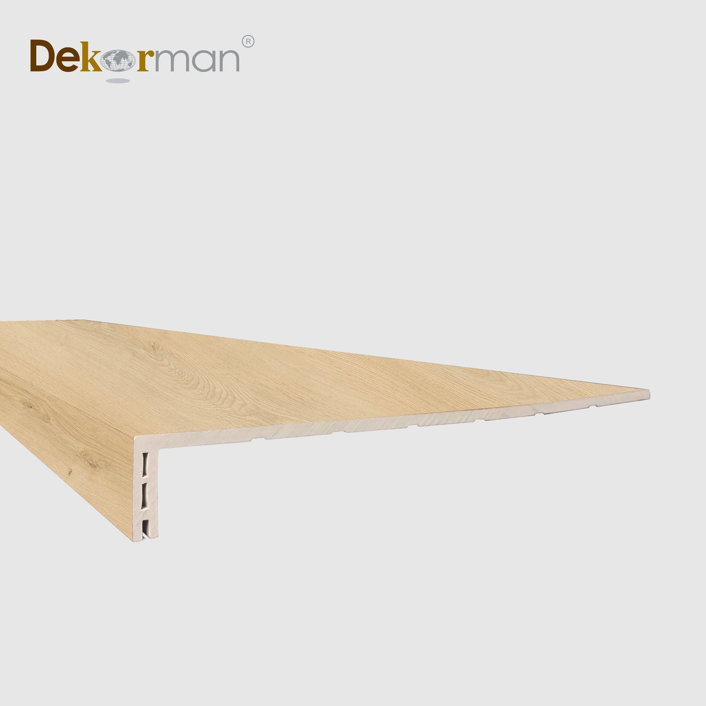 Squared Edge Stair Tread 47.25" x 11.8" Malibu Oak