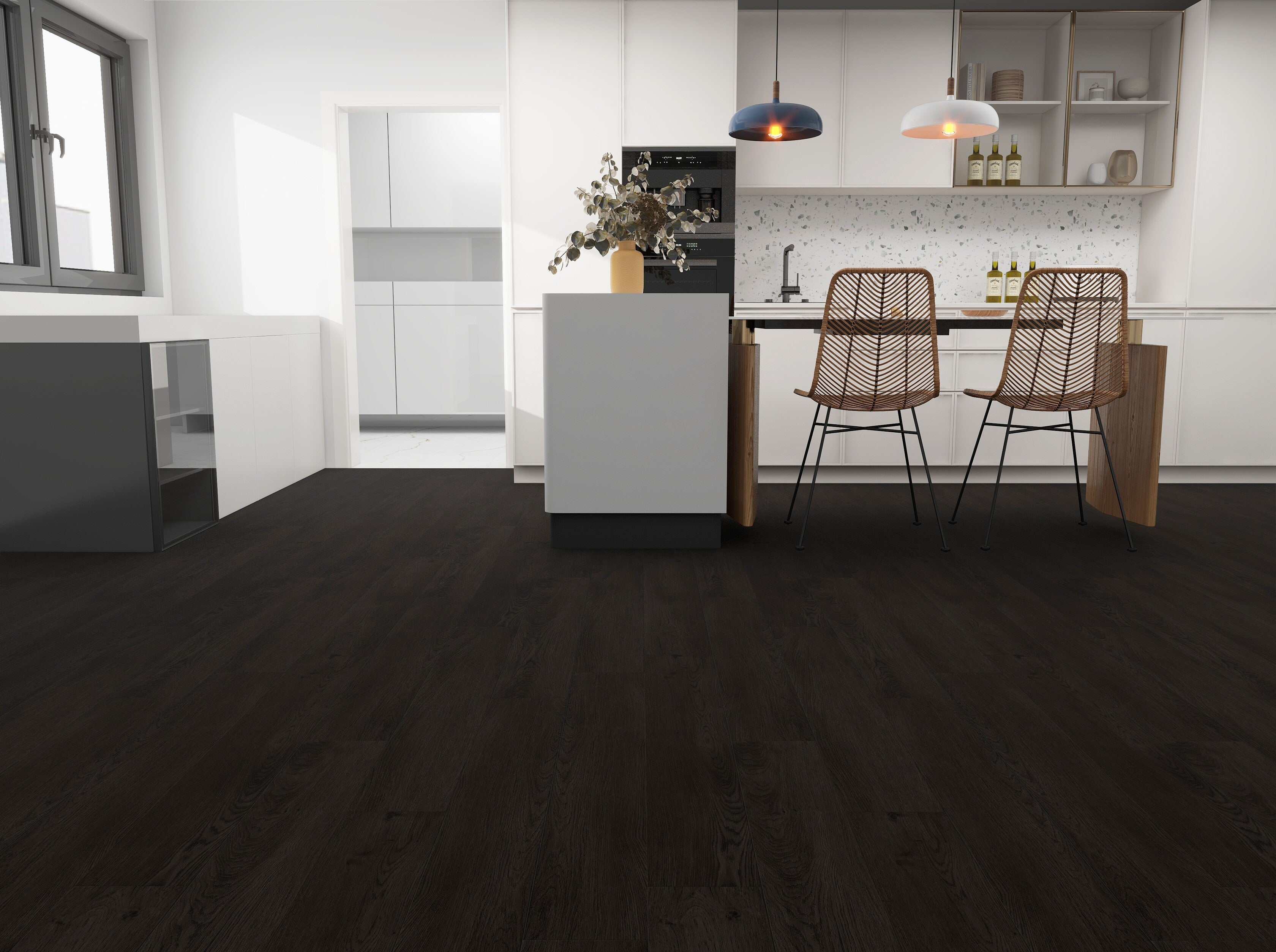 Perfection Charcoal Oak 6mm/20 MIL x 7.13 in. W x 49 in. L Click