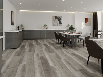 Payson Grey Oak 20 MIL x 7 in. W x 48 in. L Water Resistant Glue Down Vinyl Tile Flooring (35 sq. ft./Case)