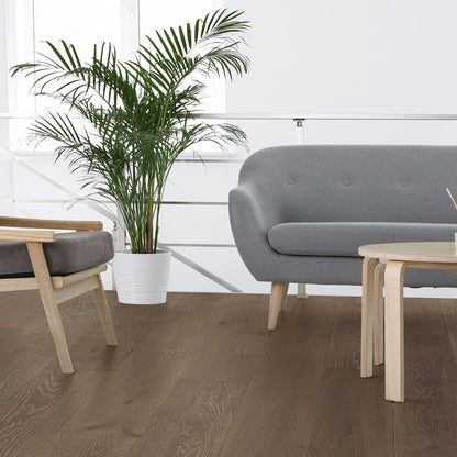 Malibu Tawny Oak 9/16 in. T x 7.5 in. W Tongue and Groove Wire-brushed Engineered Hardwood Flooring (31.08 sq. ft./Case)