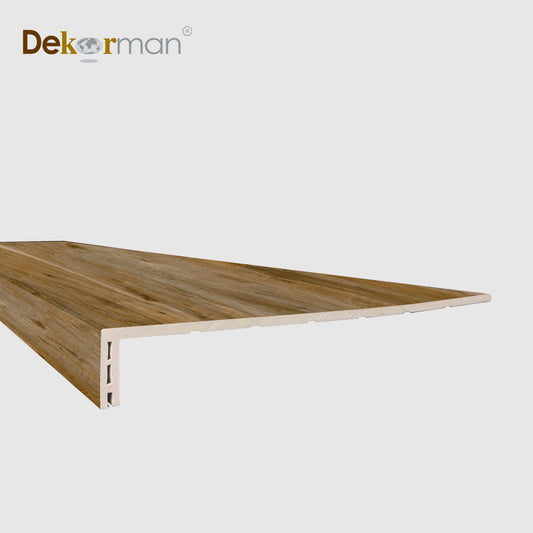 Squared Edge Stair Tread 47.25" x 11.8" Rocky Mountain Oak