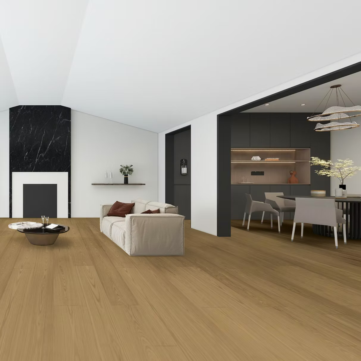 Woodinville Oak 9/16 in. T x 7.5 in. W Click Lock Engineered Hardwood Flooring (24.05 sq. ft./Case)