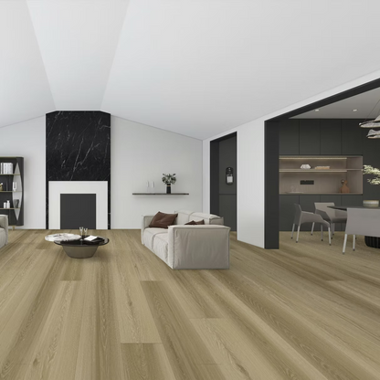 Sienna Hickory 3/8 in. T x 9 in. W Tongue and Groove Hybrid Engineered Hardwood Flooring (32.68 sq. ft./Case)